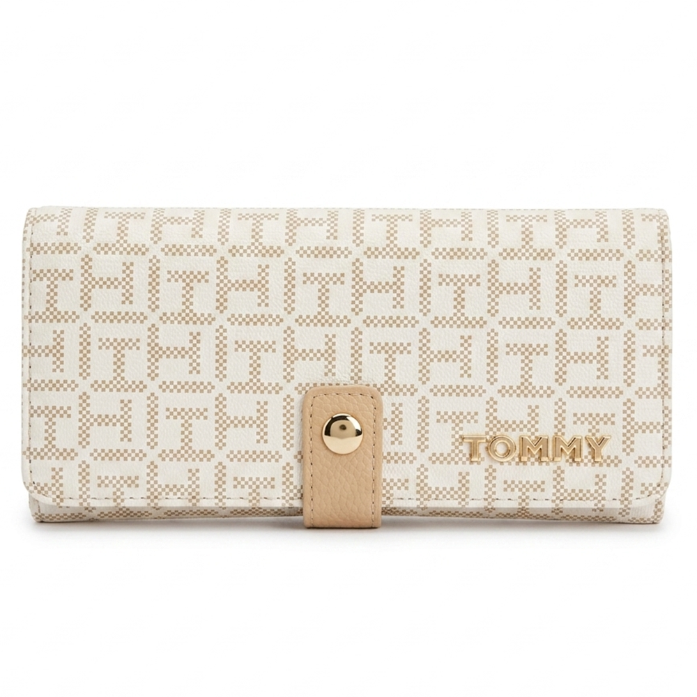 Tommy Hilfiger Monedero Monogram Beige