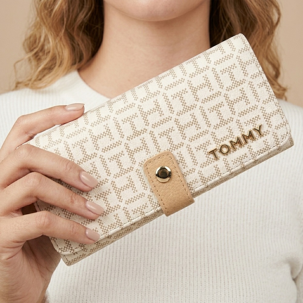 Tommy Hilfiger Monedero Monogram Beige