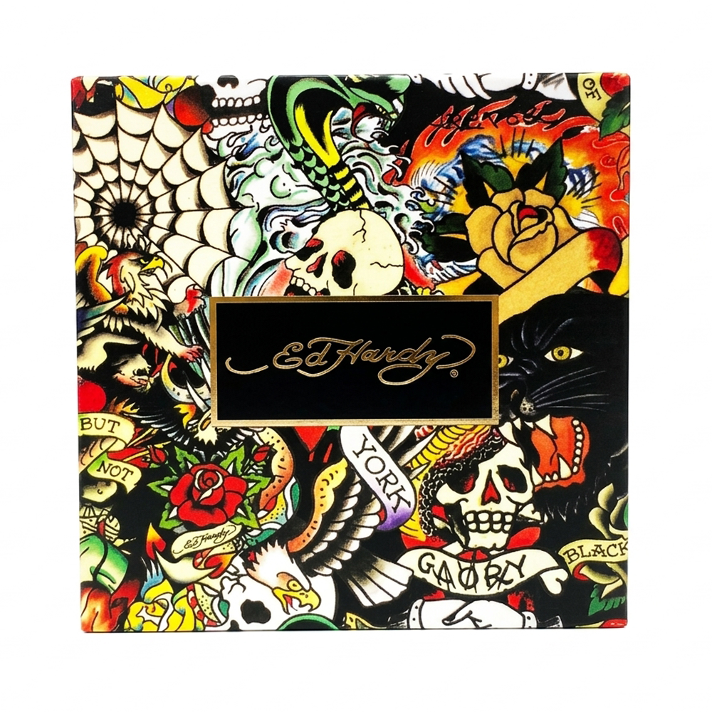 Ed Hardy Reloj Para Caballeros Silver & Black
