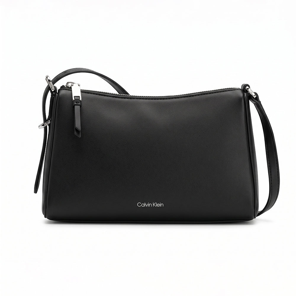 Calvin Klein Cartera Crossbody Black Silver
