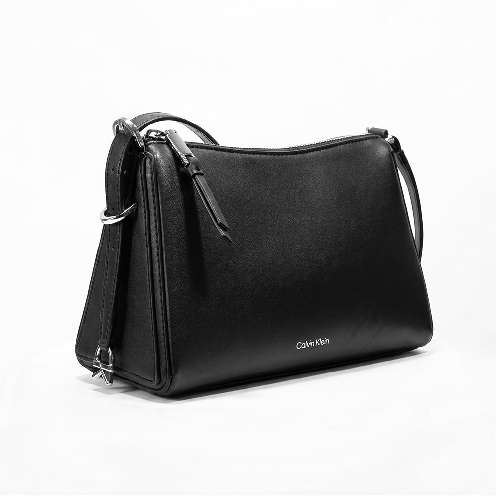Calvin Klein Cartera Crossbody Black Silver