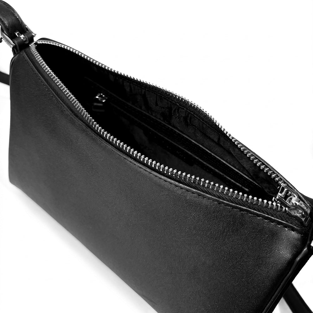 Calvin Klein Cartera Crossbody Black Silver