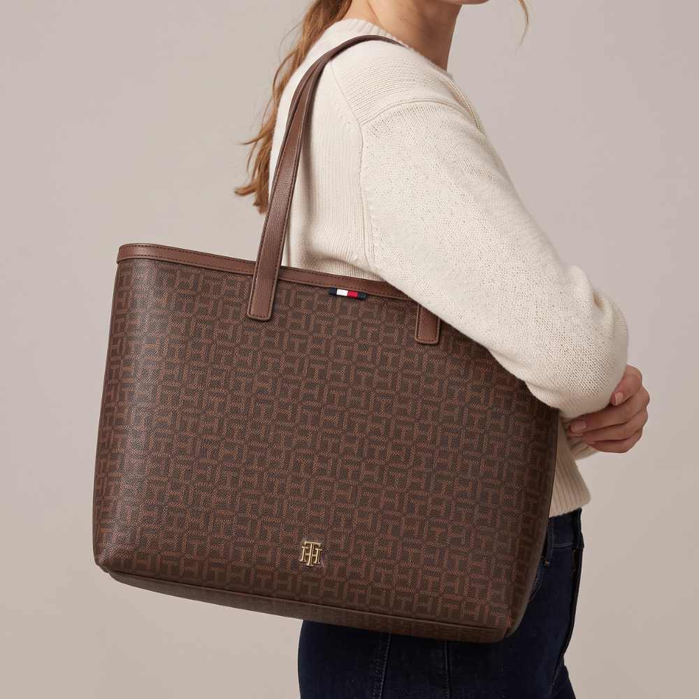 Tommy Hilfiger Cartera Tote Brown