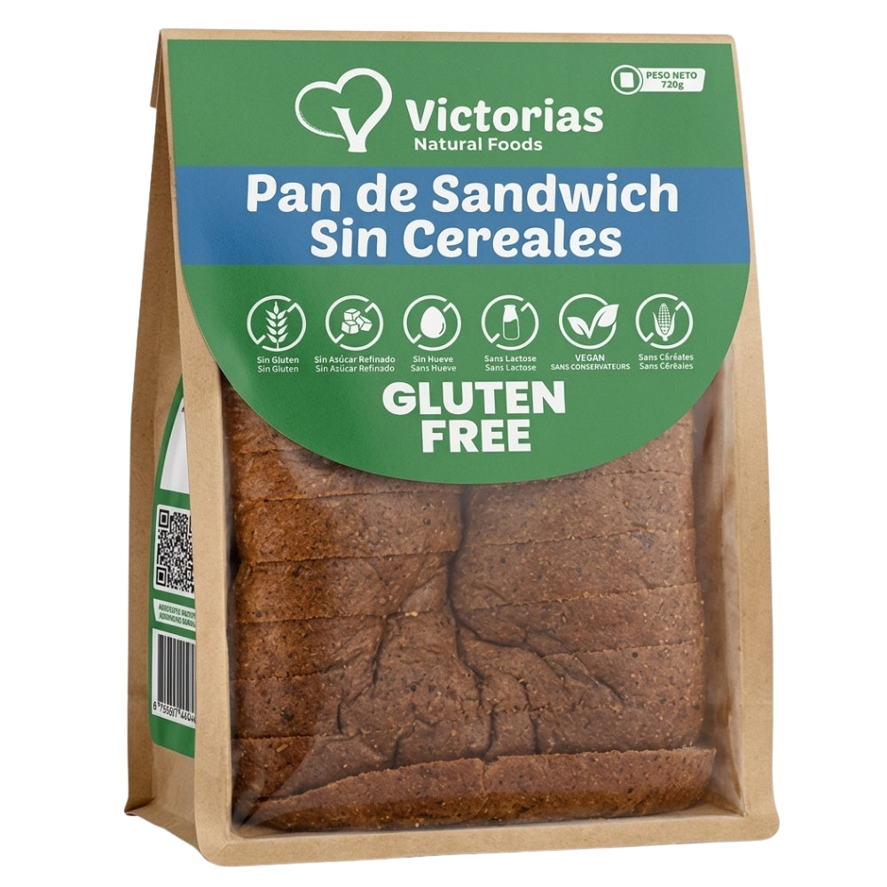 Victoria's Natural Food Pan Sin Cereales Sin Huevo 720 gr