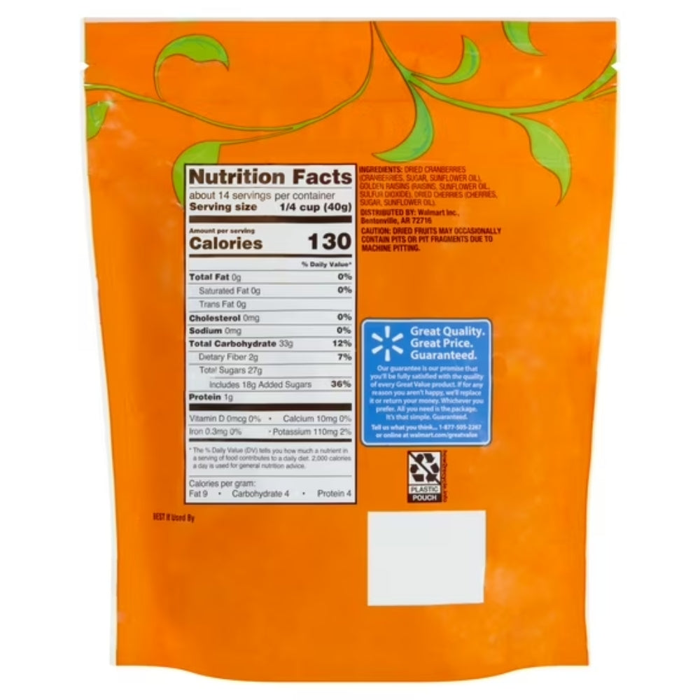 Great Value Dried Berries & Golden Raisins 567gr