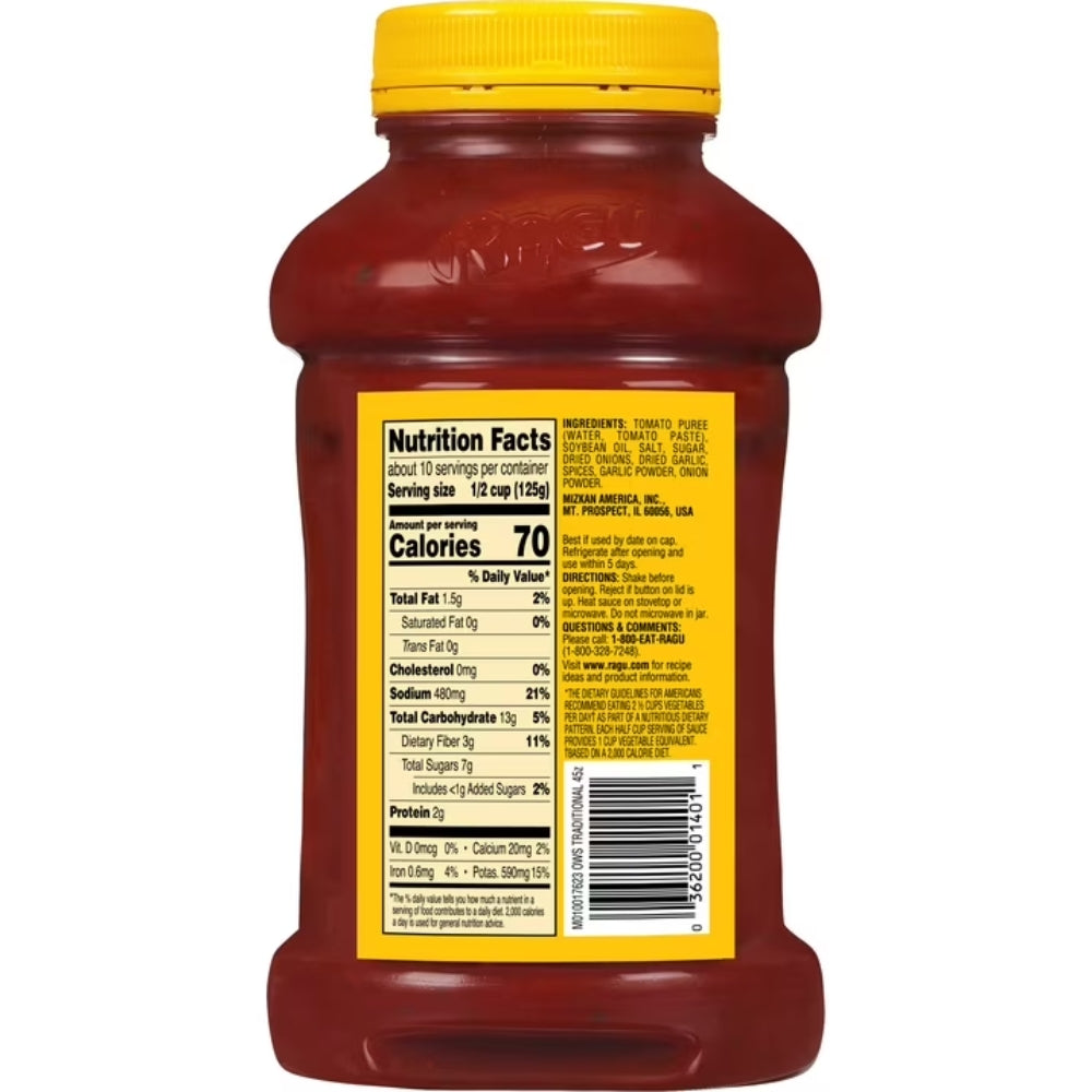 Salsa para Pastas Ragu Old World Style Tradicional 1.27 kg
