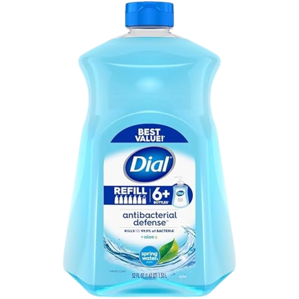 Jabon Antibacterial  Dial Liquid Refill Hand Soap Spring Water 1.53l