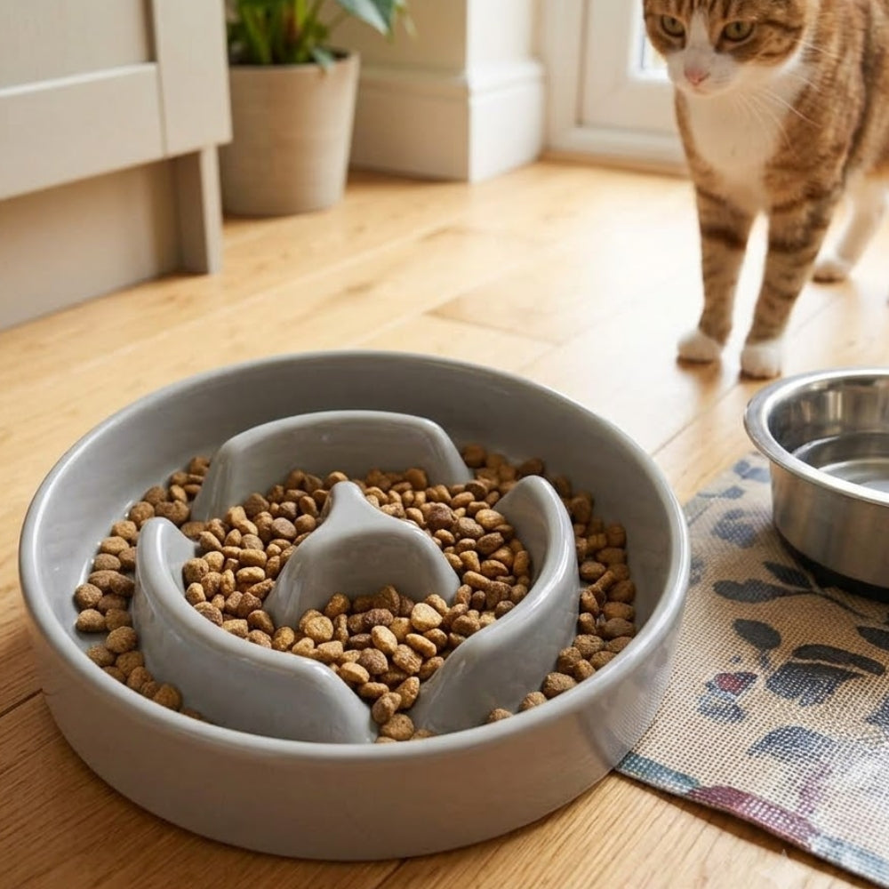 Brezza Pet Plato Tazon para Mascotas para Comer Lento 775ml