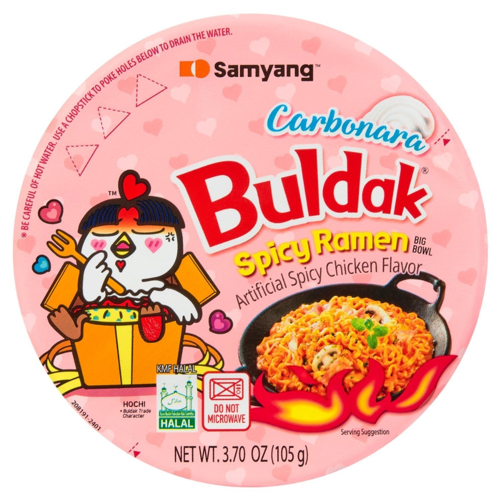 Samyang Buldak Ramen Spicy Chicken Carbonara Bowl with Cheese Flavor 105gr