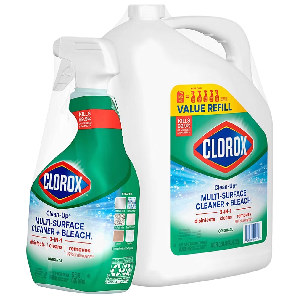 Clorox Limpiador Desinfectante Kit Envase y Rociador 5.32Lt