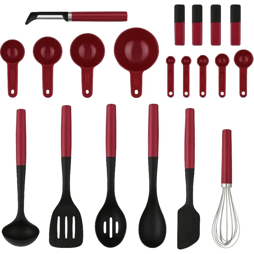 KitchenAid Set De Utensilios 20 Piezas Color Rojo/Negro