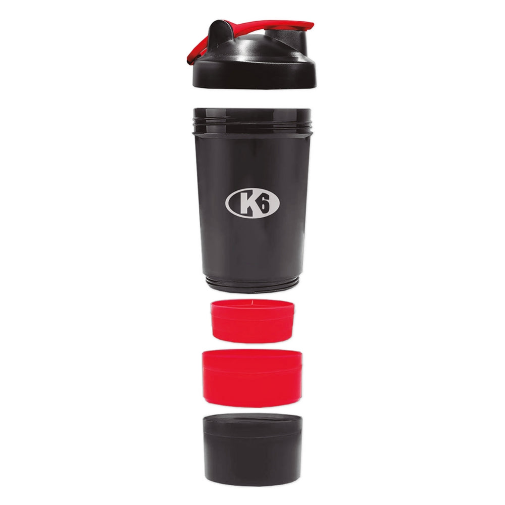 Vaso Mezclador K6 Pro Sport 6 en 1 Black & Red 450ml