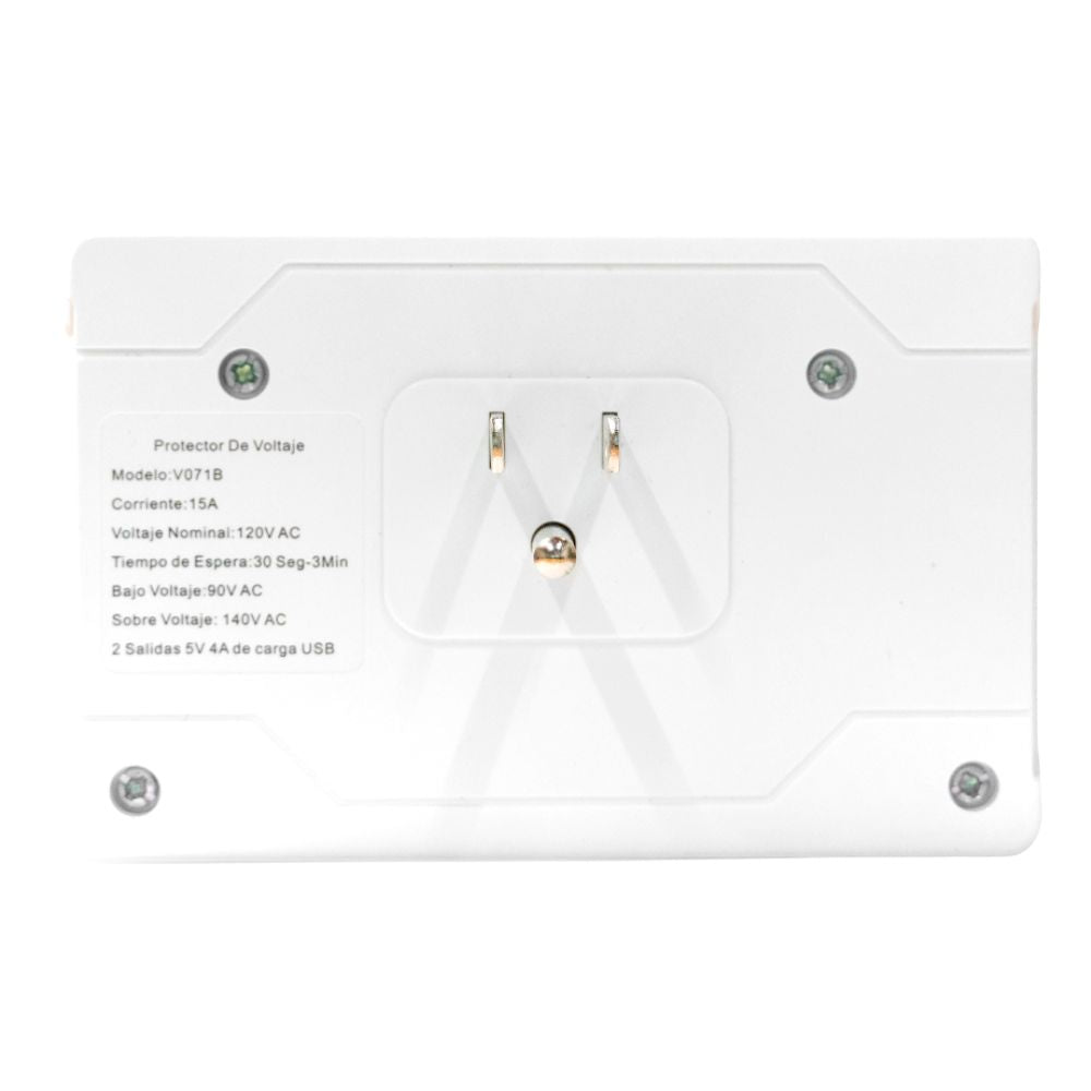Pickens Protector de Voltaje Multipropósito 120V USB + USB C