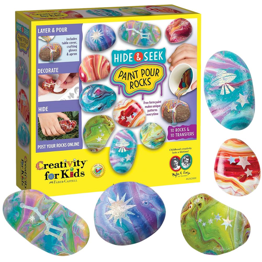 Creativity For Kids Hide & Seek Paint Pour Rocks 6+