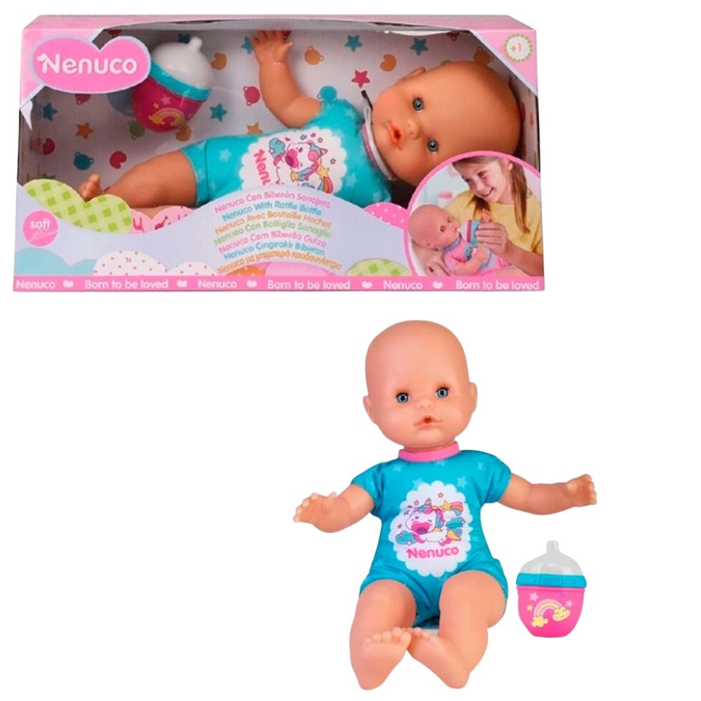 Nenuco Muñeco Con Biberon Y Sonajero Blue 3+
