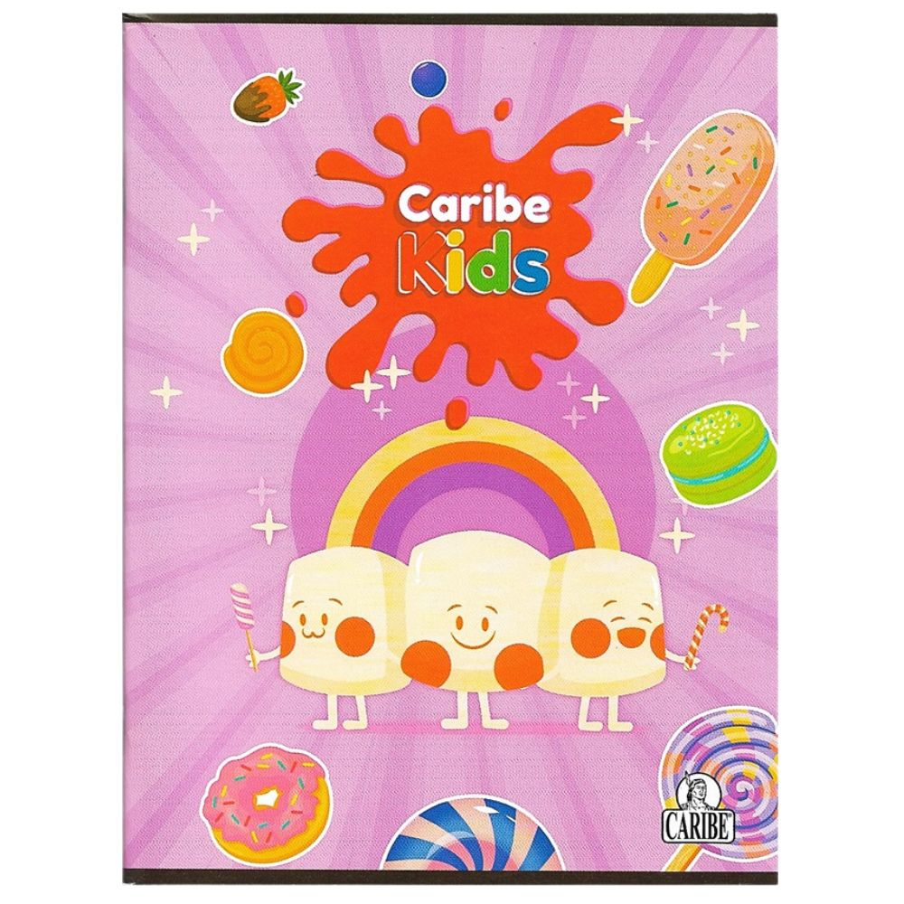 Cuaderno Empastado Doble Linea Caribe Kids Modelos Surtidos 100 Hojas