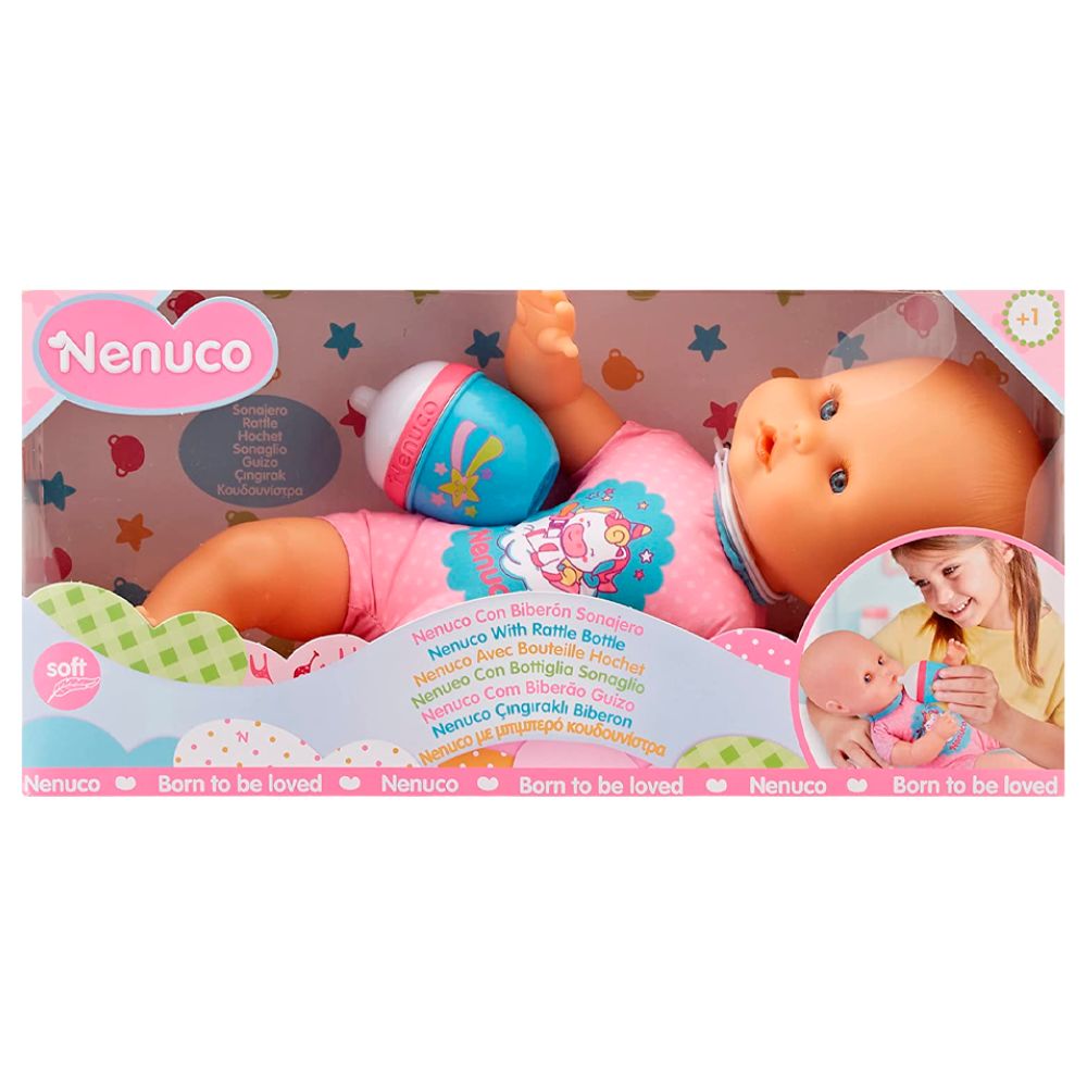 Nenuco Muñeco Con Biberon Y Sonajero Pink 3+