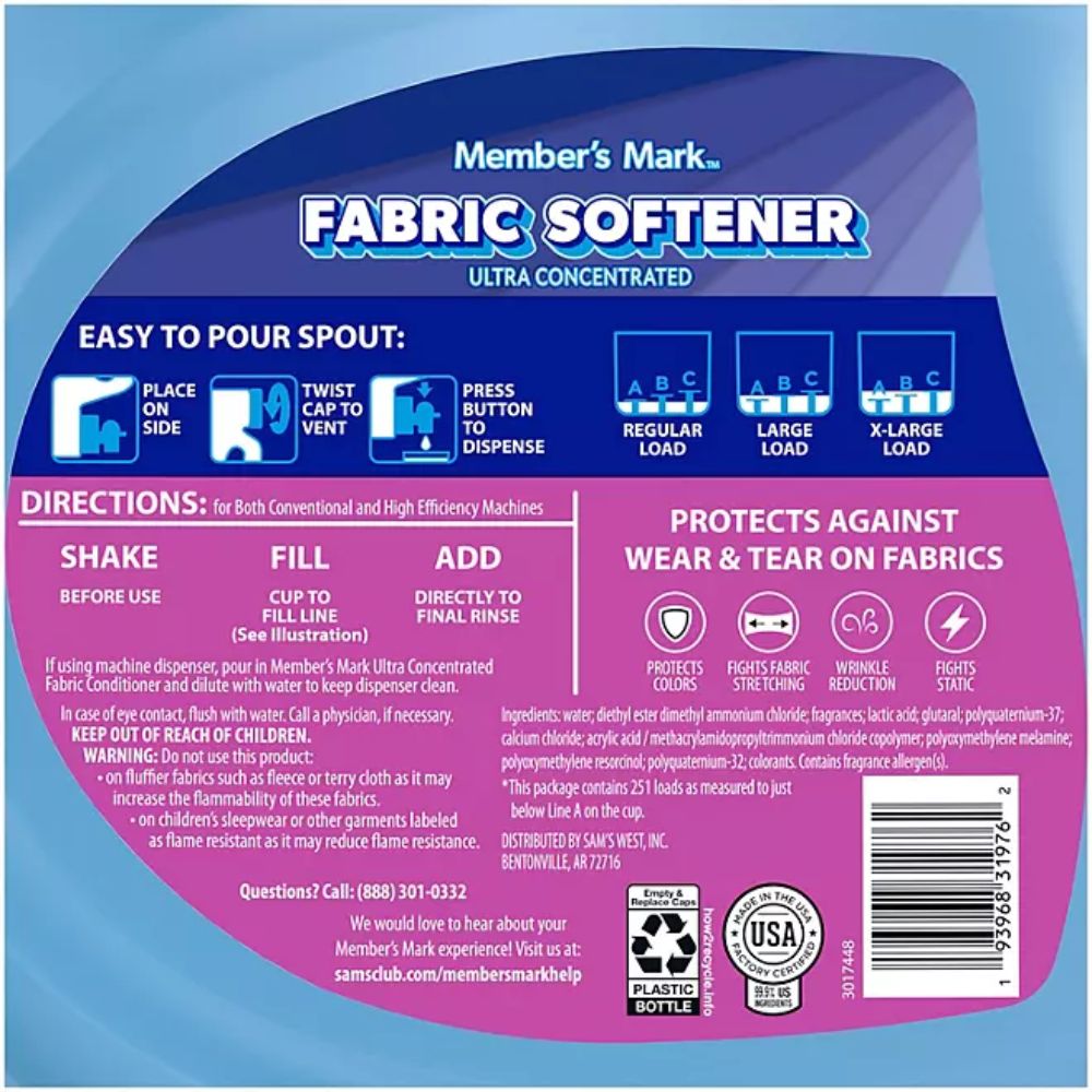 Member's Mark Suavizante de Tela Fabric Softener 251 Loads