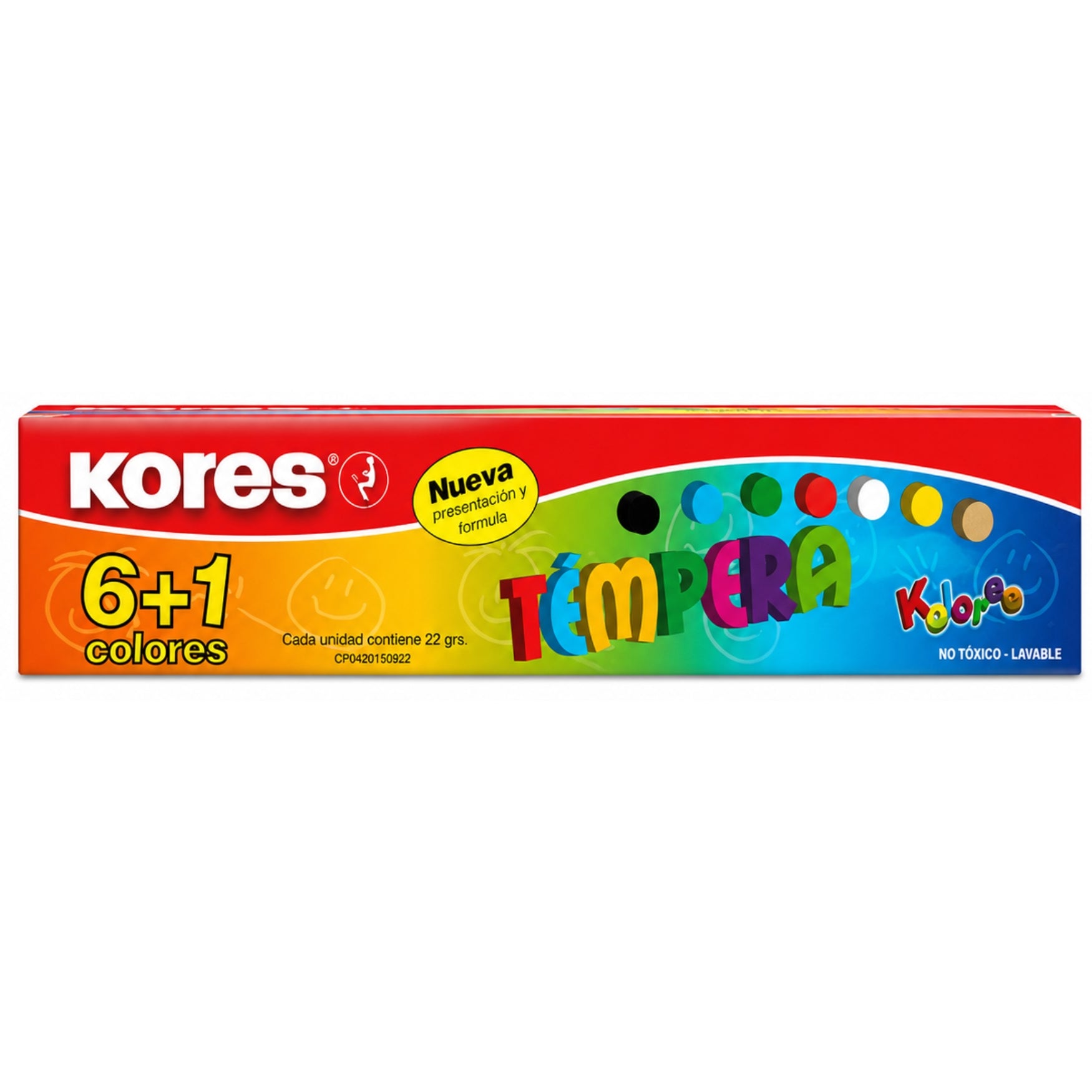 Kores Tempera 6+1 Colores Surtidos