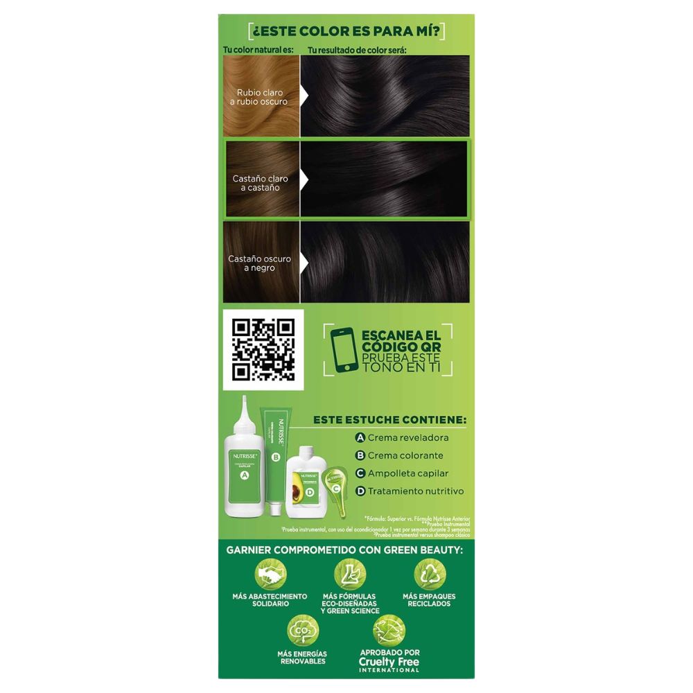 Tinte Nutrisse 10 Ebano - Negro