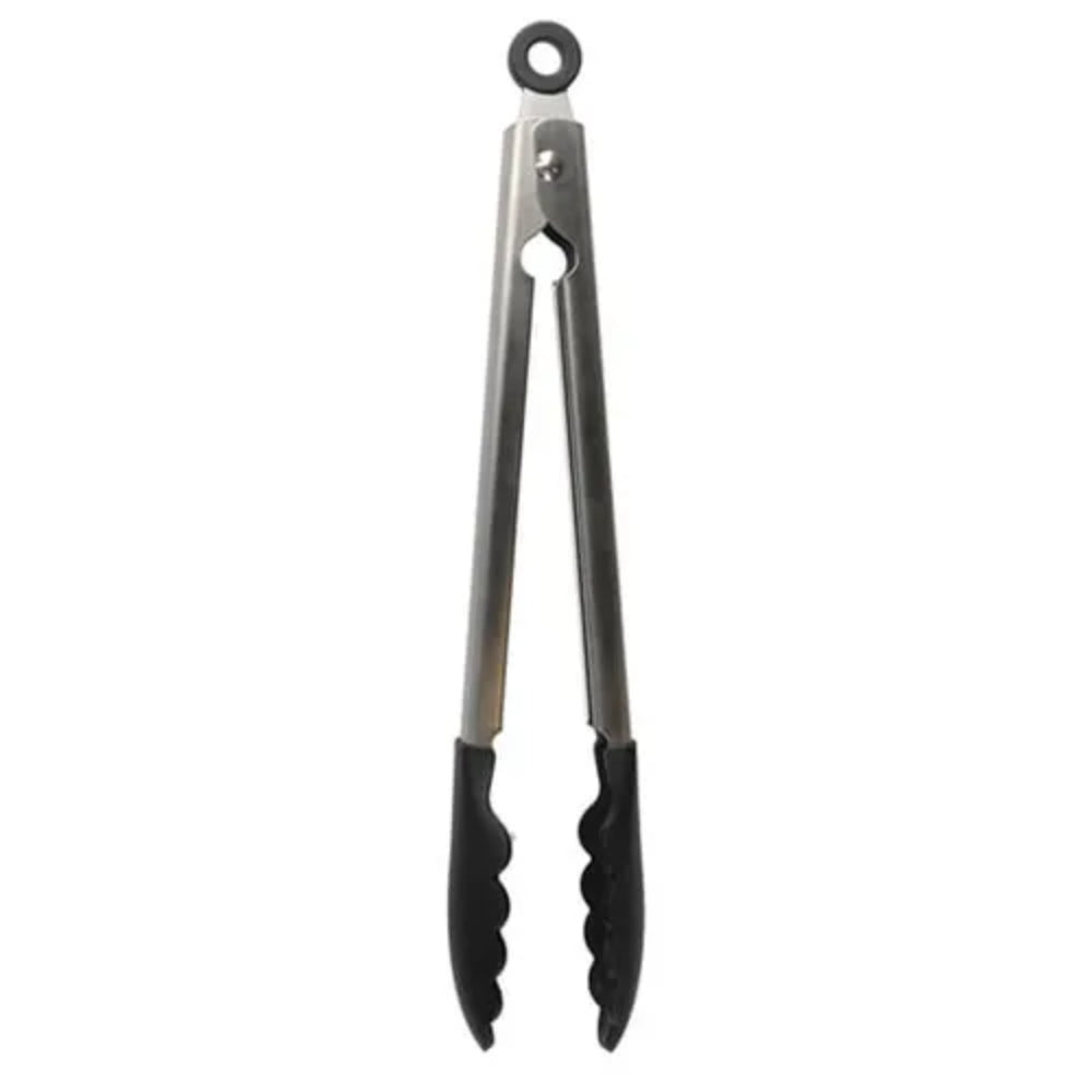 KitchenAid Pinzas de Acero Inoxidable con Punta de Silicon Negro 30cm