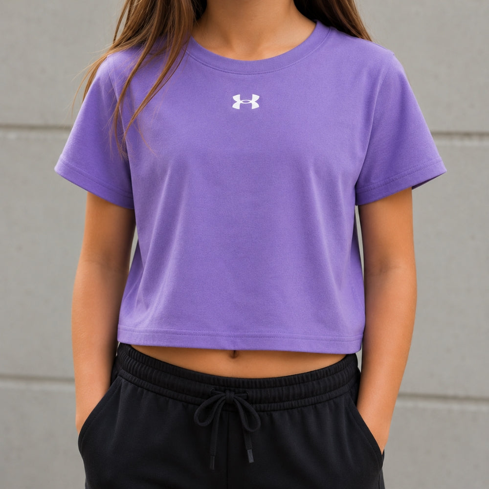 Under Armour Camiseta Manga Corta Sportstyle Para Niña Color Morado