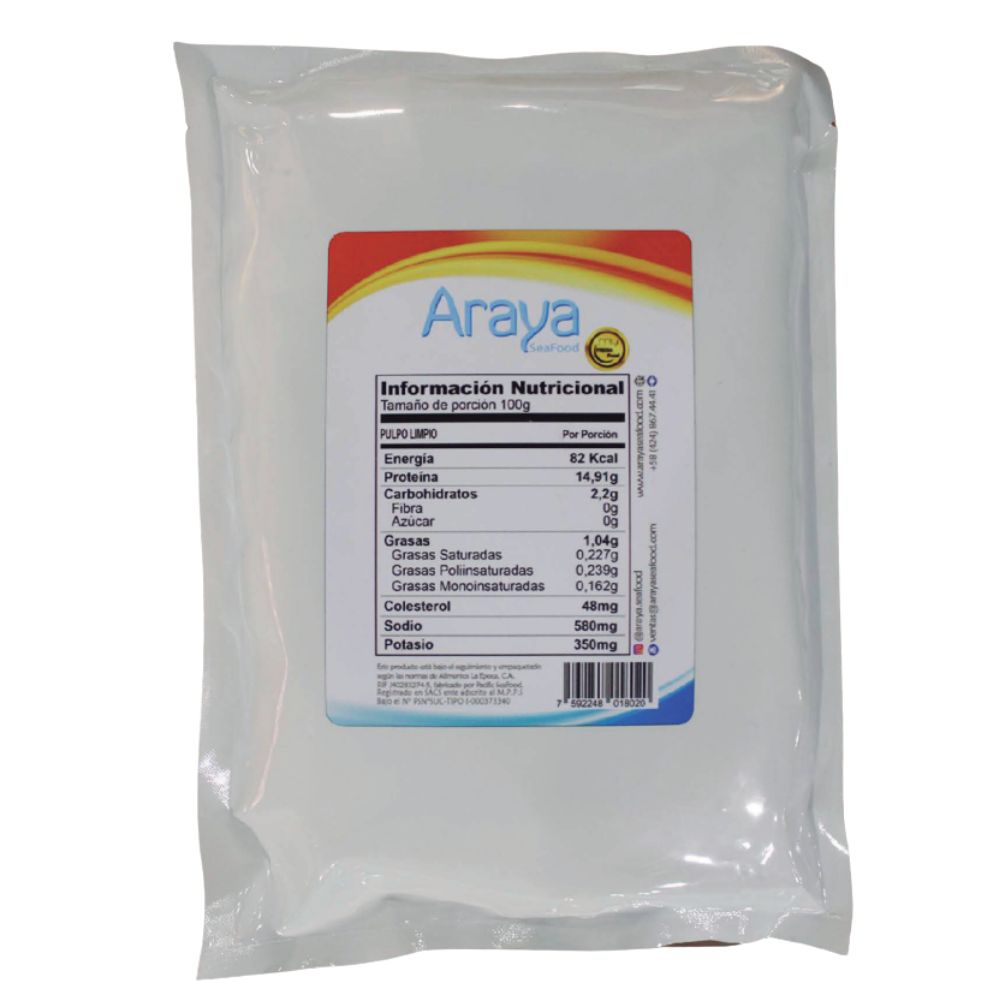 Araya Pulpo Limpio 1 Kg