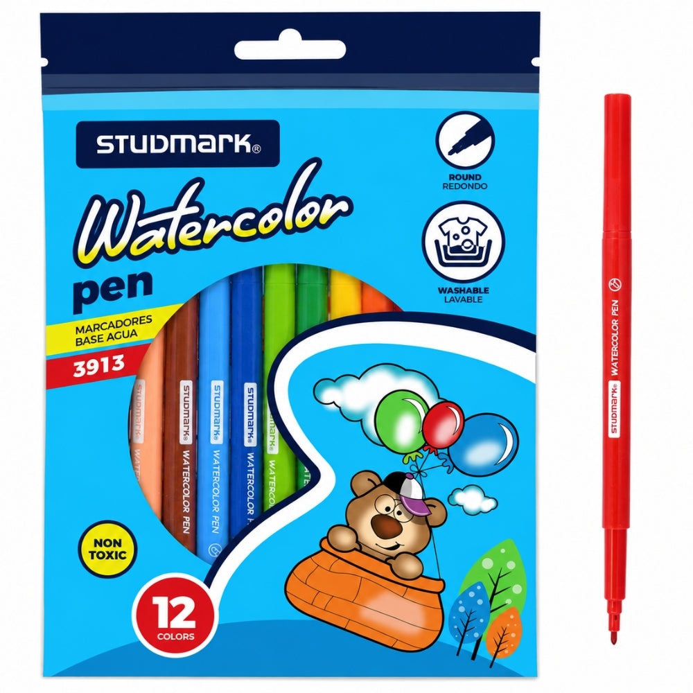 Studmark Marcadores Base de Agua 12 Colores