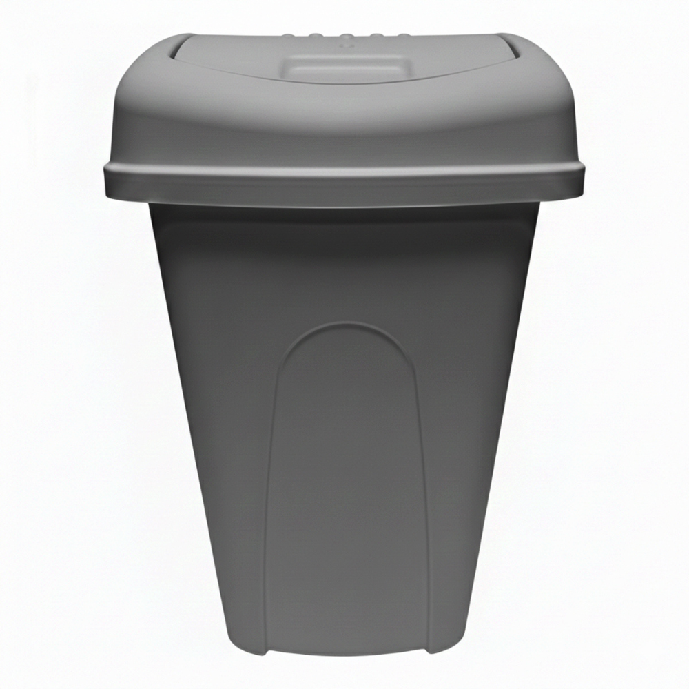 Alfa Hogar Papelera Vaiven Color Gris 60Lt.