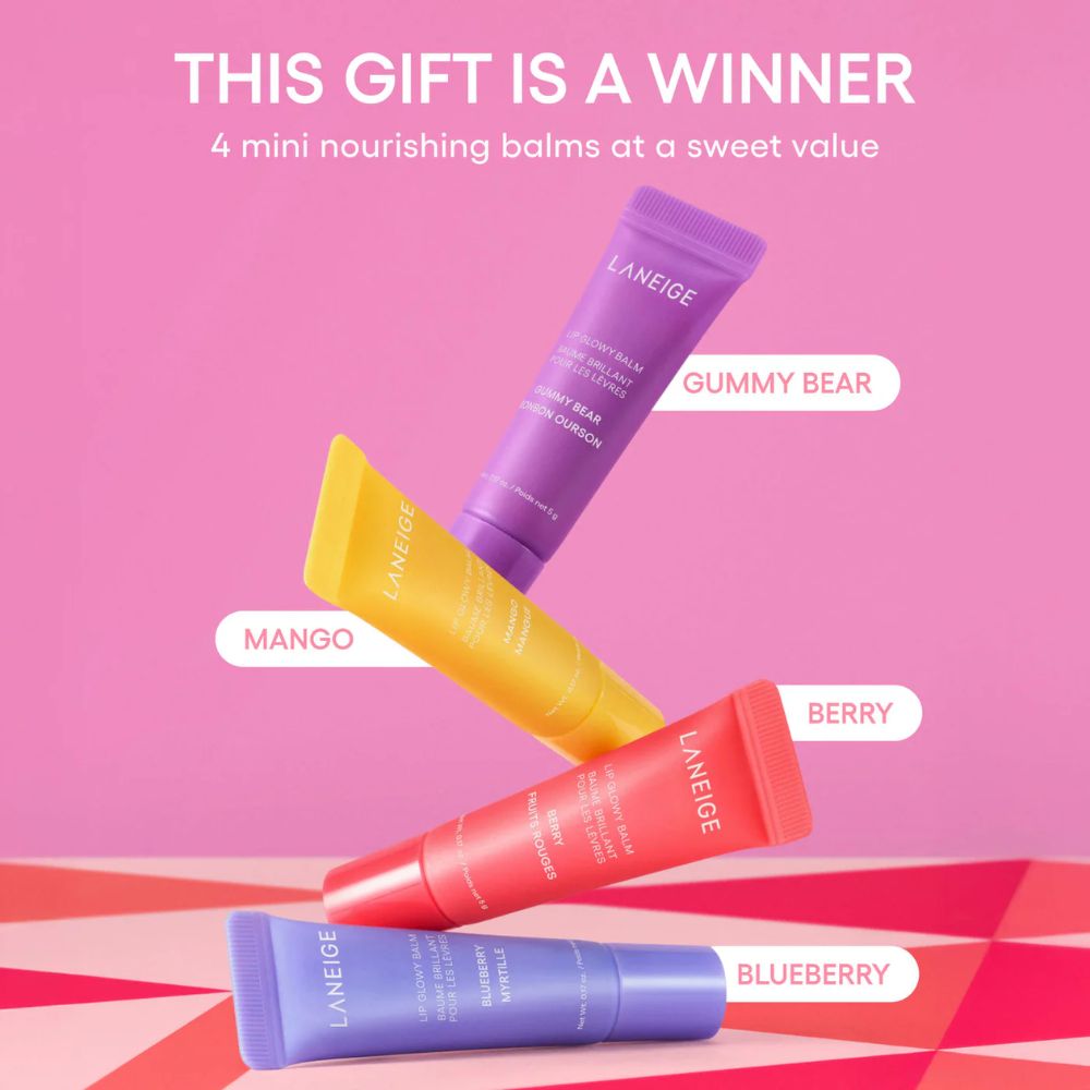 Laneige Glowy Lip Minis Lip Treatment Gift Set 4 Und