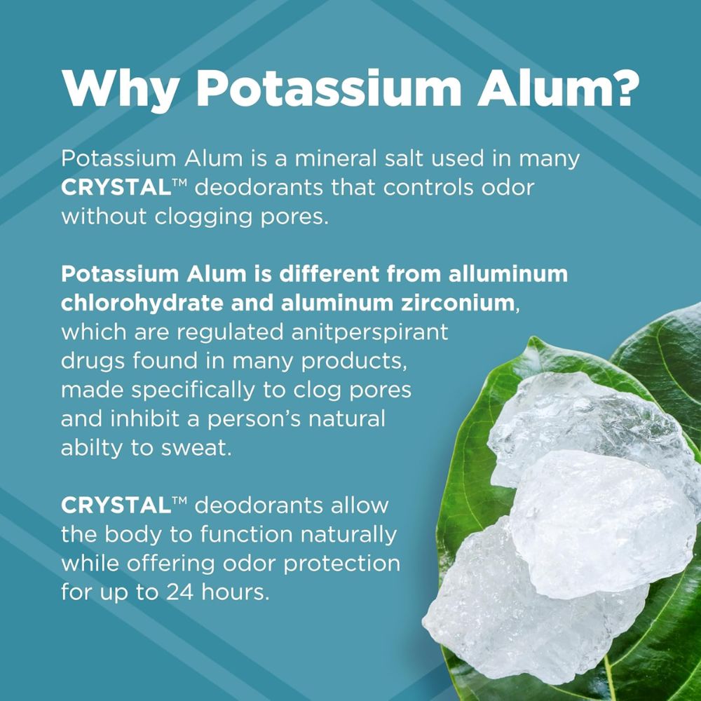 Crystal Mineral Deodorant Stick Unscented 120gr