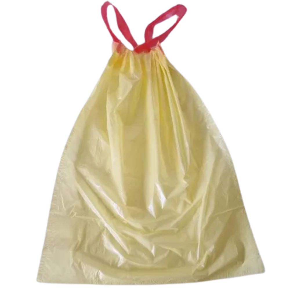 Rollo de 20 Bolsas para Basura con Cinta de Amarre de 15 Litros Color Amarillo Aroma Limon