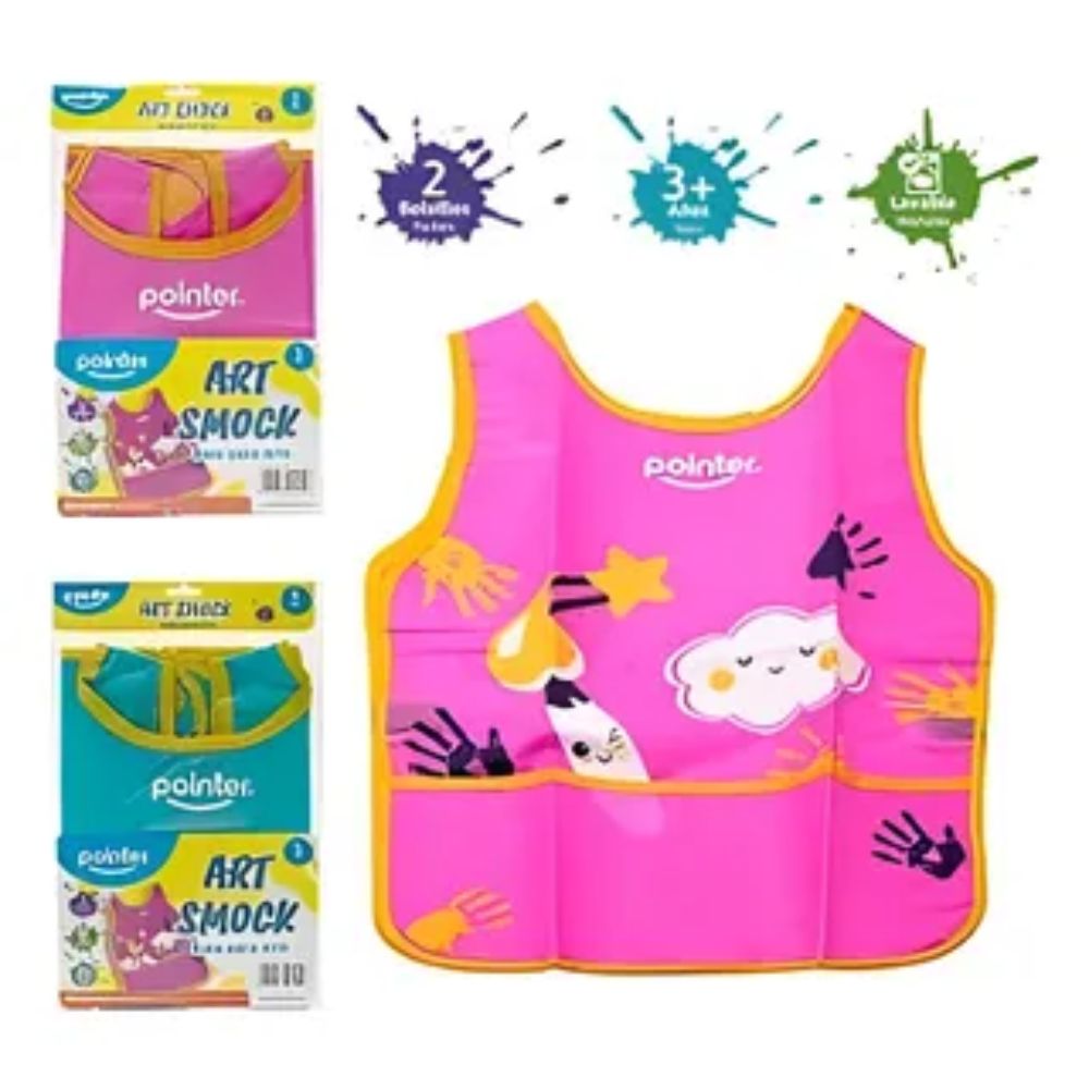 Delantal Para Arte Azul Pointer 3+