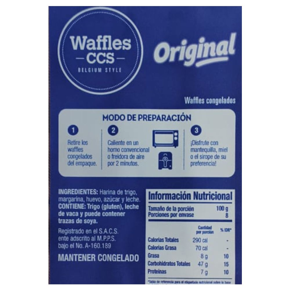 Waffle Belga Tipo Bite 18 Und Waffle Ccs