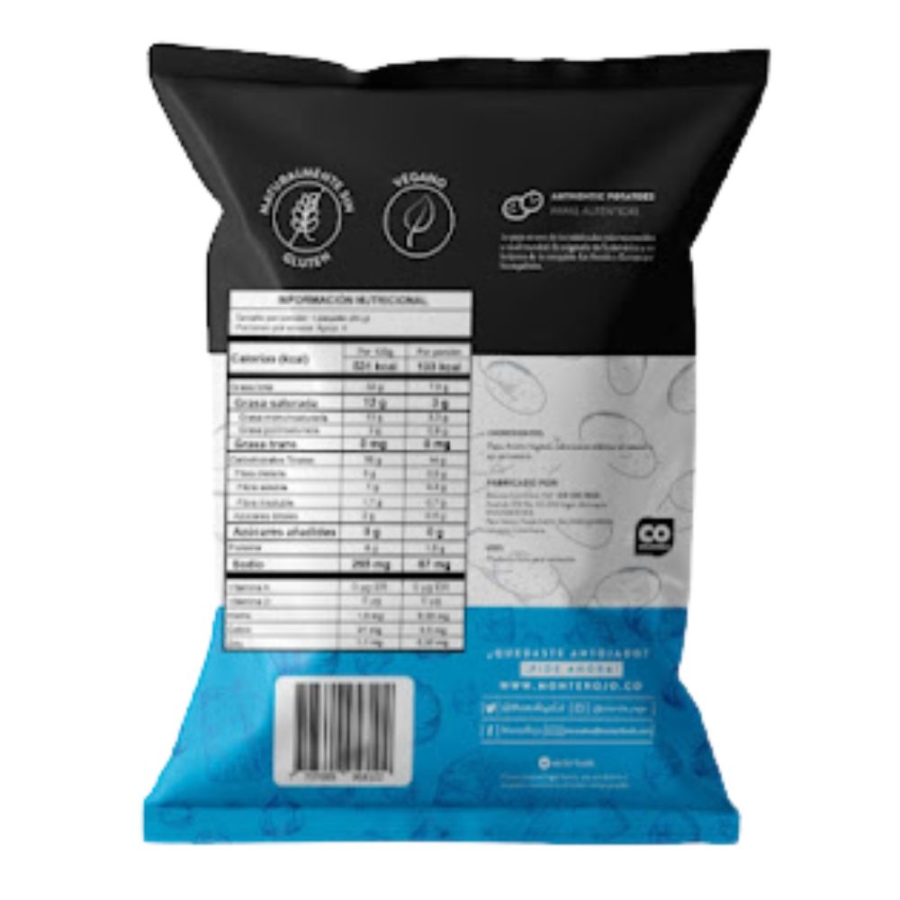 Monterojo Papas con sabor a Ajo Parmesano 100gr