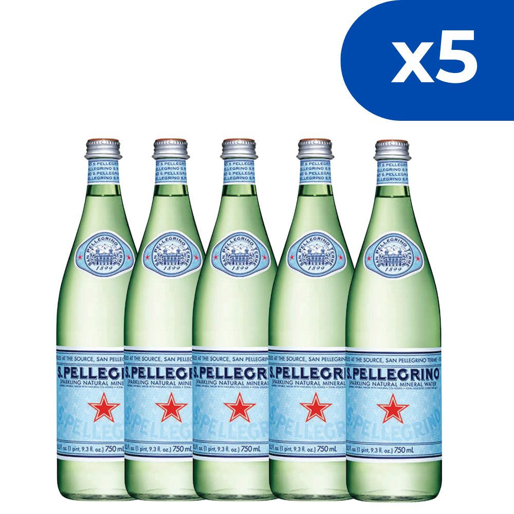 Agua San Pellegrino 750ml Pack 5 Und