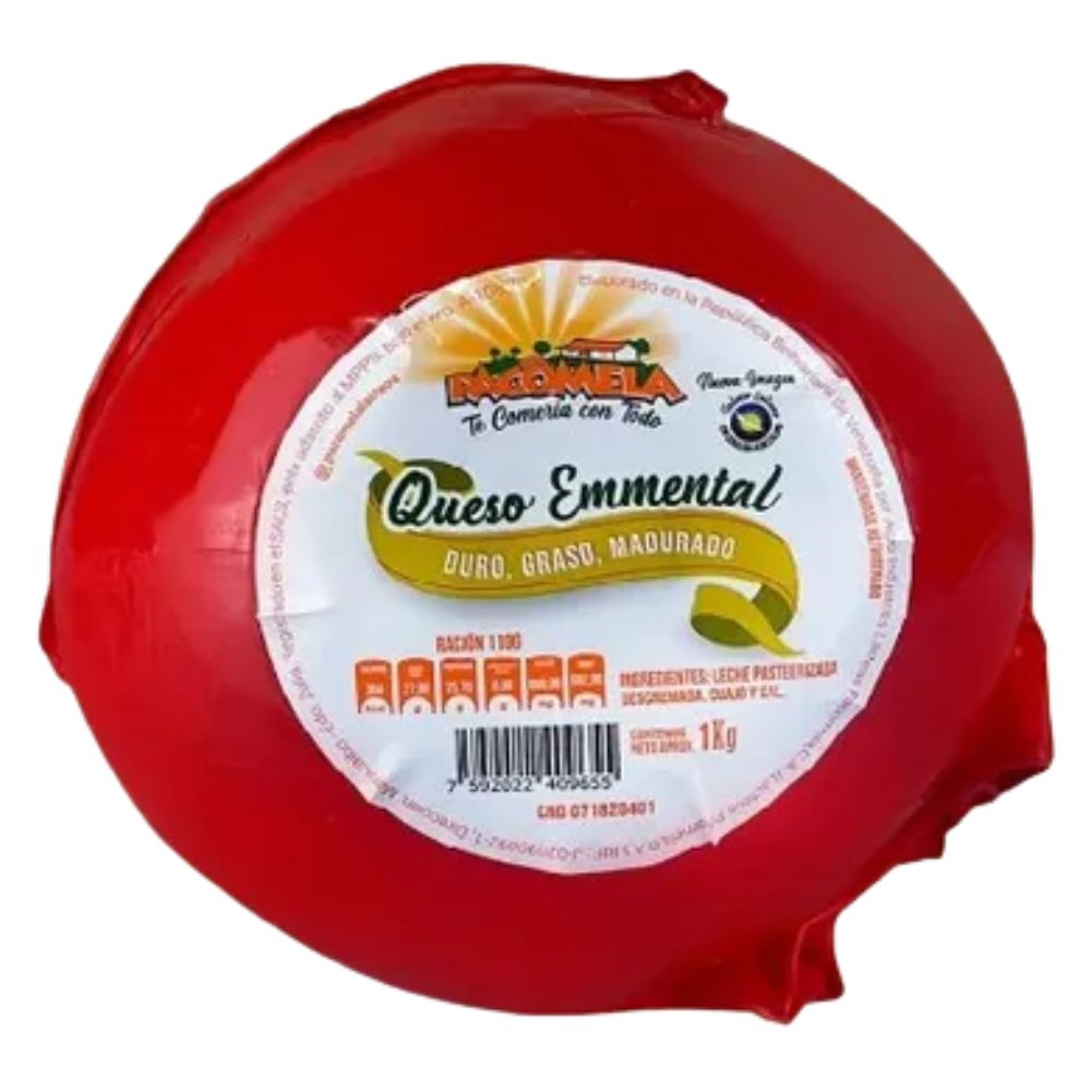 Queso Pacomela Emmental Duro Graso  Madurado 1 kg