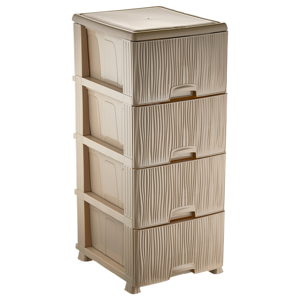 Alfa Hogar Gavetero Eco Ondas 4 Gavetas Color Cream