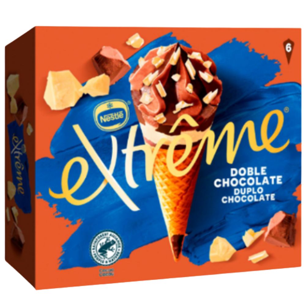Helado Nestle Extreme Sabor a Doble Chocolate 6 Und