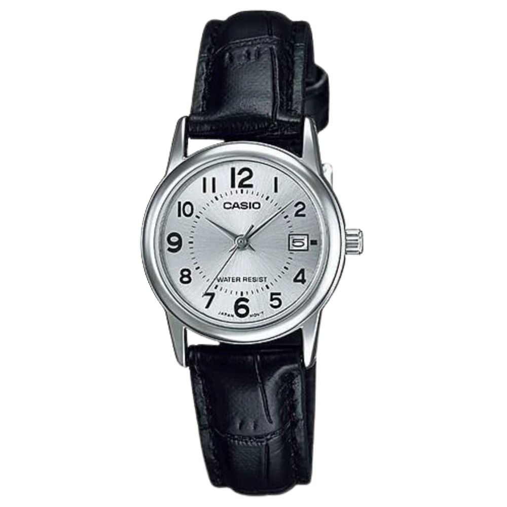 Casio Reloj Casual Correa De Cuero Para Damas