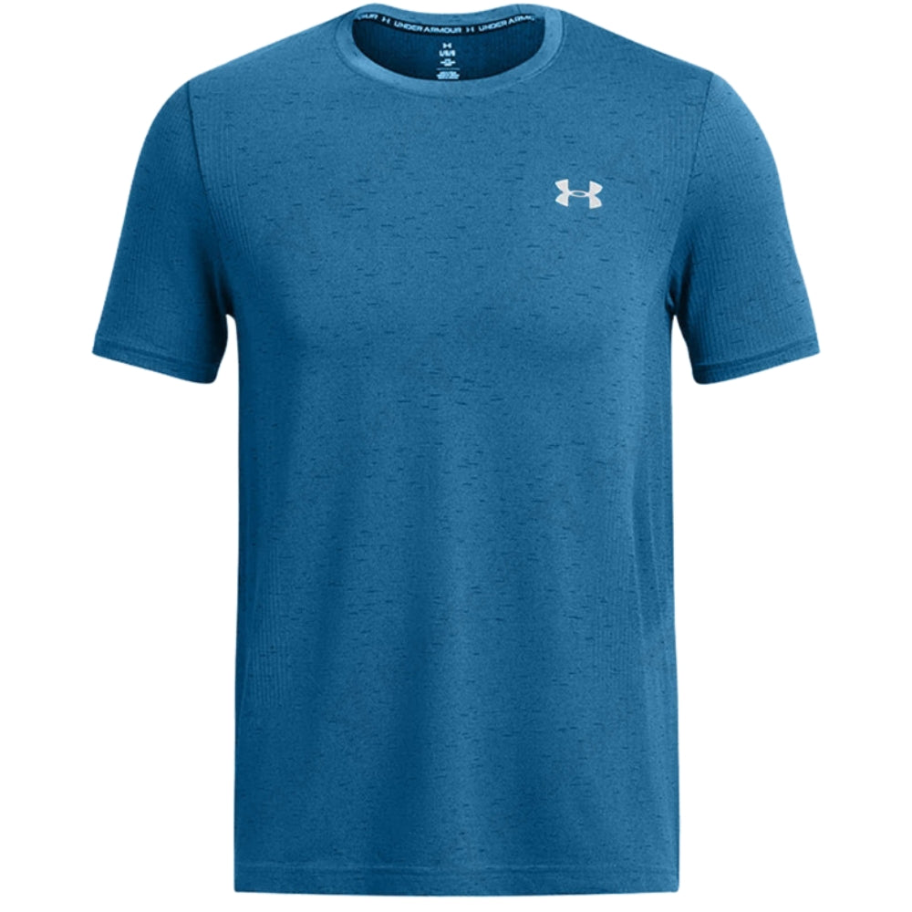 Under Armour Franela Manga Corta Para Caballeros Vanish Seamless SS EtherBlue/White