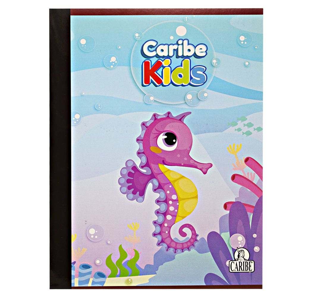 Cuaderno Empastado Doble Linea Caribe Kids Modelos Surtidos 100 Hojas