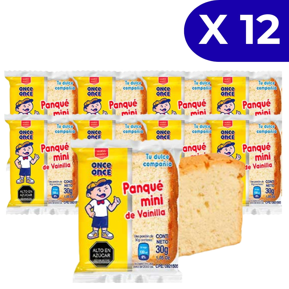 Once Once Mini Panque de Vainilla 12 Und