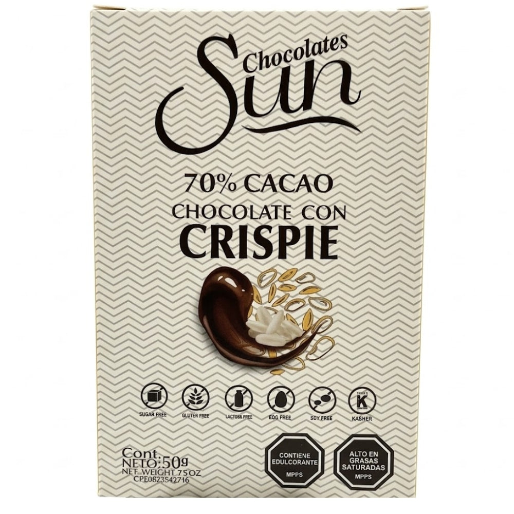 Chocolate Sun Barras Keto Crispie 70% Cacao 50gr