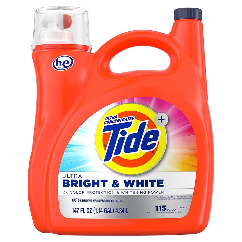 Tide Ultra Bright & White Detergente 115 cargas 4.34 Litros