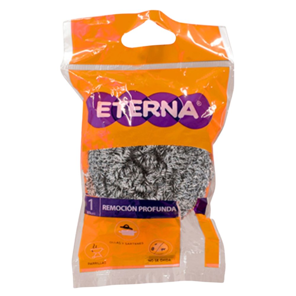 Eterna Esponja Espiral de Acero 1 Und