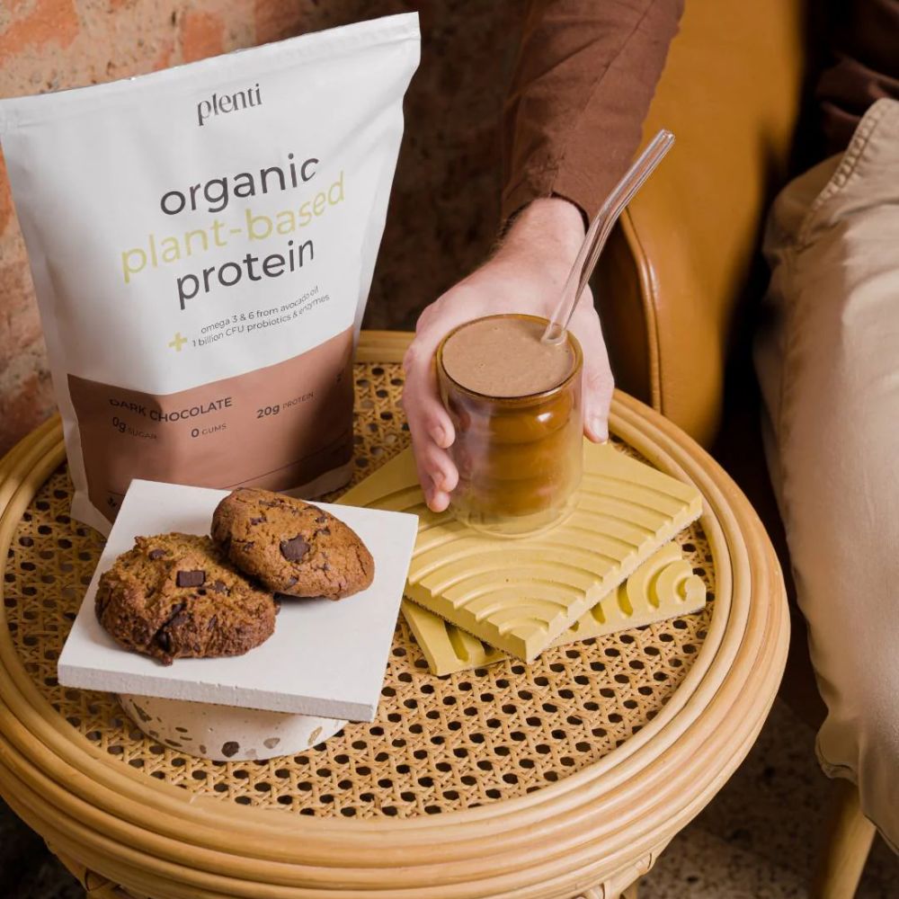 Plenti Proteina Vegetal Organica Sabor a Chocolate Oscuro 27 Porciones