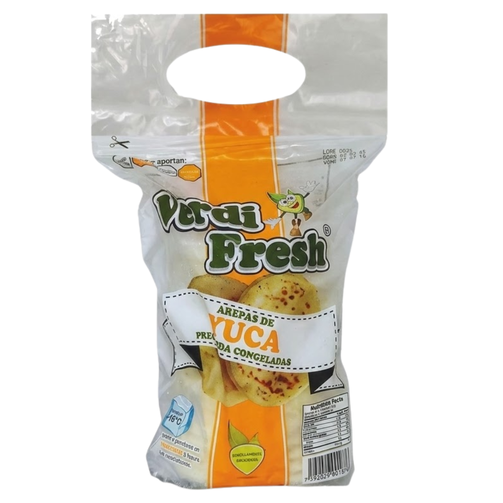 Verdi Fresh Arepas de Yuca Precocida Congelada 1 Kilo