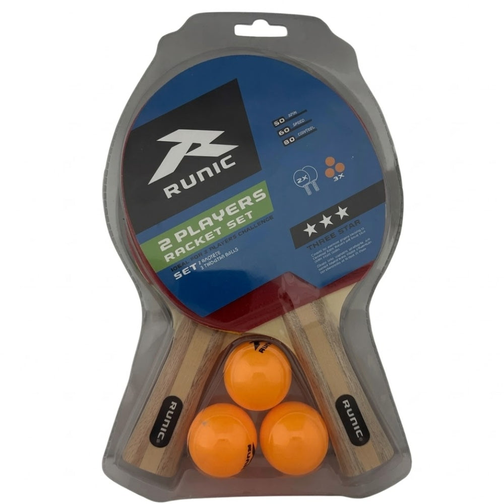 Runic Set De Ping Pong Three Star 2Jugadores