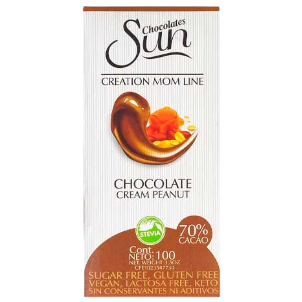 Chocolate Sun Creation Mom Line  70% Cacao Chocolate Cream Peanut 100gr